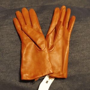 NWT leather gloves with cashmere lining